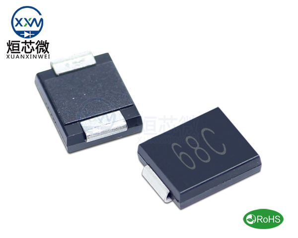 1.5SMC68CA參數,TVS二極管1.5SMC68CA瞬態(tài)抑制二極管